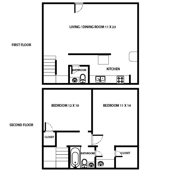 2 Bed - 1.5 Bath - Townhome w/ Patio