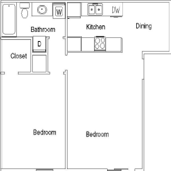 Large 1 Bedroom 